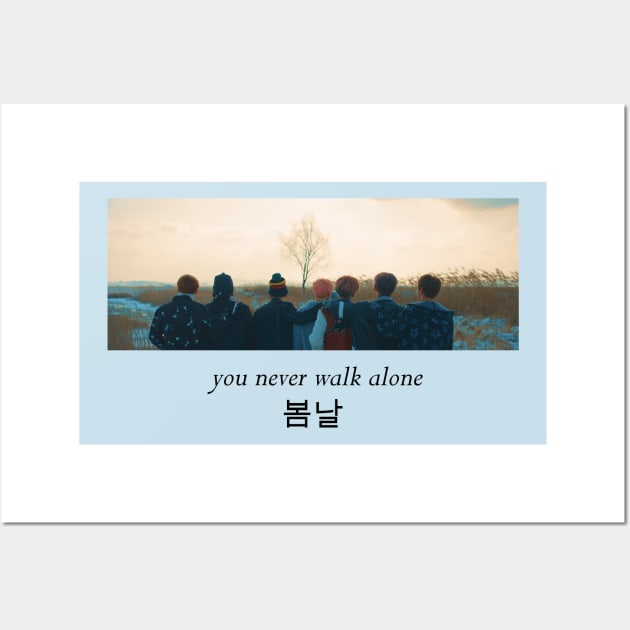 BTS 방탄소년단-Spring Day 봄날-You Never Walk Alone Wall Art by Lhethril